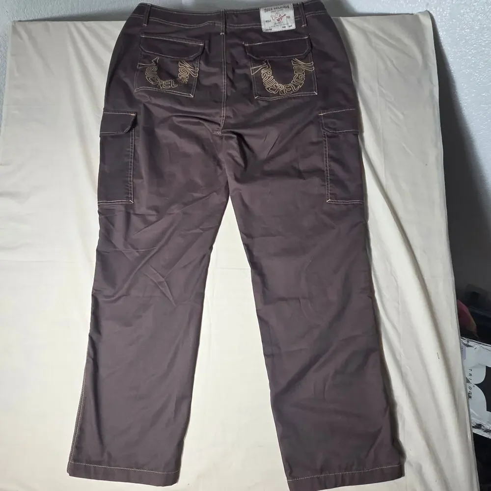 True Religion Cargo SN Pant HS Outline - Bracken Brown (Size 38x32) - NWT